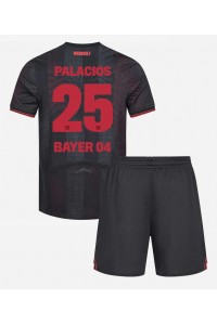 Bayer Leverkusen Exequiel Palacios #25 Jalkapallovaatteet Lasten Kotipeliasu 2025-26 Lyhythihainen (+ Lyhyet housut)